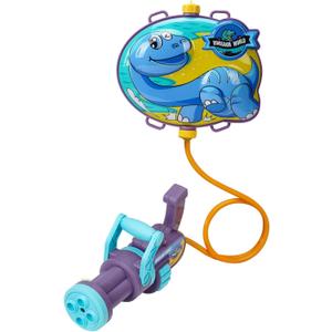 Interactive Kids Water Pump Bath Toy, Outdoor Water Pump with Excellent Abs Material Backpack Type Tight Connect Cute Toddler Water Pump Toys for Outdoor Activities Water Parks (Gatling Thunderdragon
