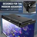 LED Aquarium Hood, Colored Lights, Fits 24" Framed Aquariums, Black