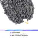 GUOHUI Super Light Butterfly Locs Crochet Hair 10 Inch 6 Packs Pre-Looped Soft Distressed Faux Locs Braids for Women Kids (10 Inch,TGREY#)