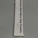 Stove Gap Covers,Stove Gap Filler Stainless Steel,13.8'' to 27.5'' Adjustable Length (2PCS),Range Trim Kit,Oven Stove Gap Guard Between Stovetop and Counter,Easy to Clean Heat Resistant, Black