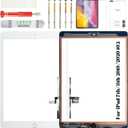 for iPad 7 7th/ 8 8th Gen Screen Replacement Digitizer Touch for 2019 iPad 7th Gen 10.2 inch Screen Replacement for iPad 10.2 2019 Screen Replacement A2197 A2200 with Home Button White(Without LCD)