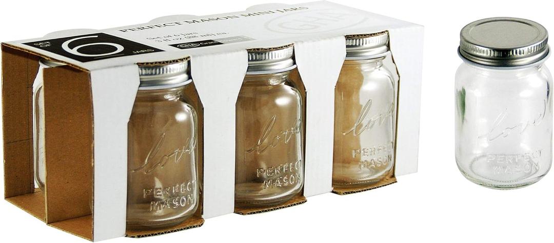 Grant Howard 51067 Perfect Mason Mini Jar, 3 oz., Set of 6 per Box