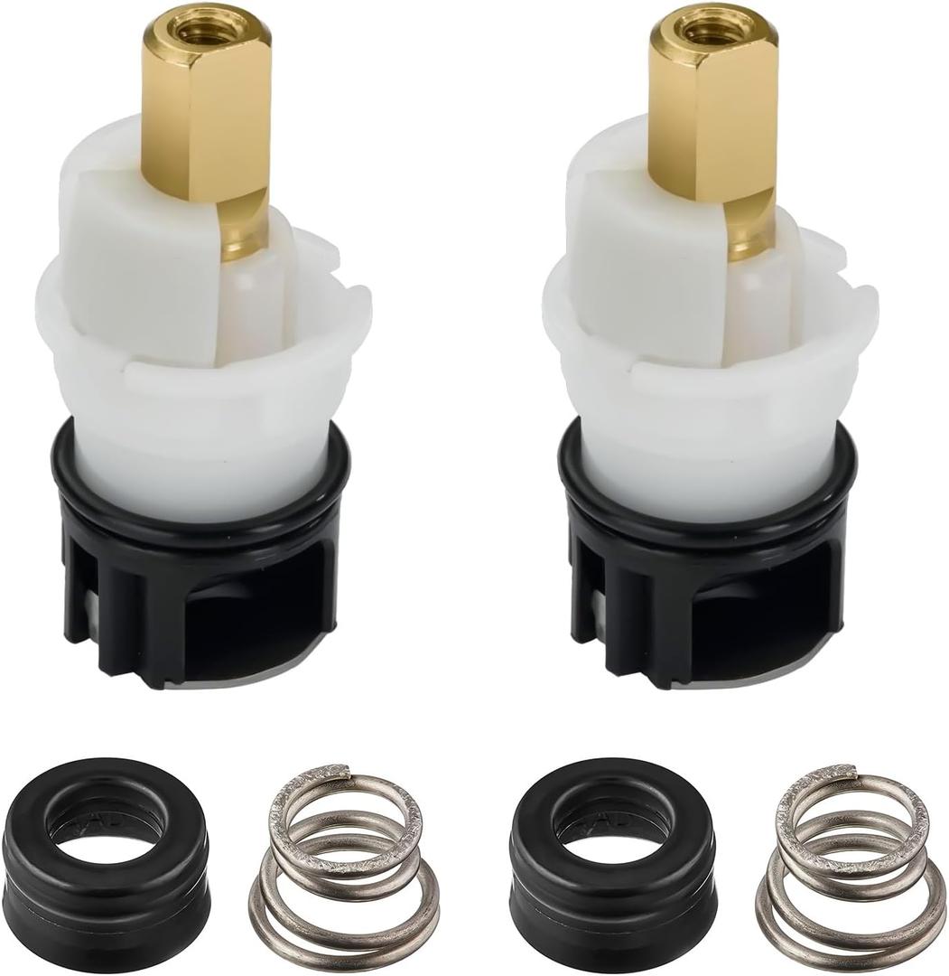 RP25513 Faucet Stem Replacement for Delta two handle Faucet Repair Kit with RP24096 cartridge RP4993 Seat and Spring RP24097 Turn stop1/4, 2 pack