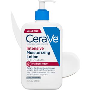 CeraVe Intensive Moisturizing Lotion, Hydro-Urea + Shea Butter, Body Lotion For Dry Skin, Relieves Signs Of Extra Dry Skin, Non Greasy Hydrating Cream For Rough, Tight, Red & Itchy Skin, 8oz