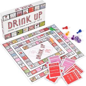GOLDGE Interactive Party Board Game Mat for Adults & Families - Funny, Easy to Play with 2-8 Players. Perfect for Friends' Gatherings & Any Occasion (First Edition) (White)
