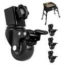 2 Inch Casters for Blackstone Collapsible 17" & 22" Stand, 2" Heavy Duty Wheels 360 Degree Swivel with Brake Lock, Griddle Accessories Fit for Blackstone Tabletop Griddle Stand, Pack of 4