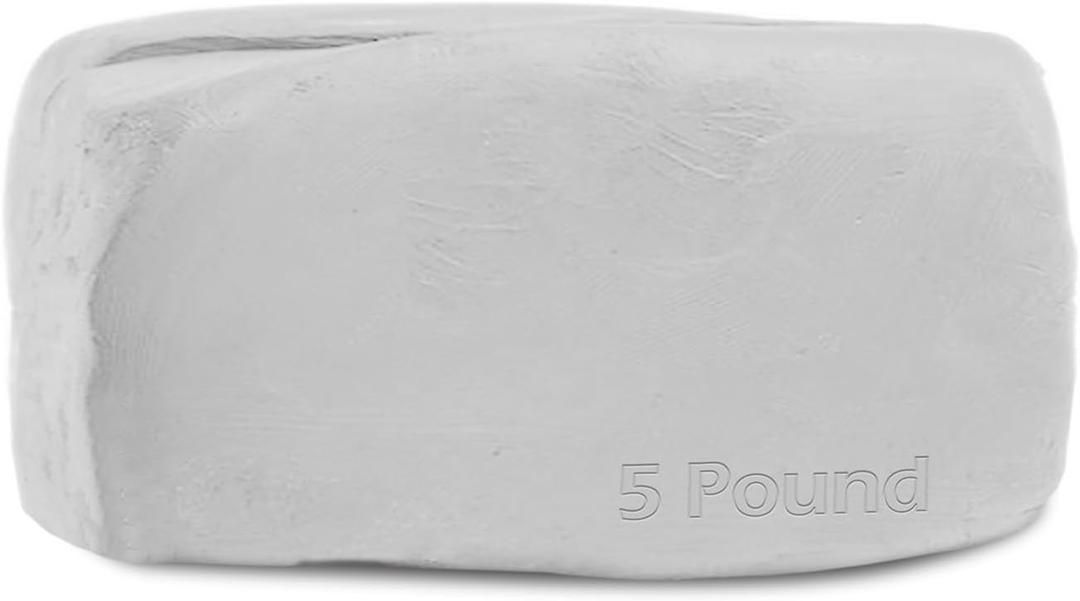 ReArt Stone Low Fire Pottery Clay (Cones 04-3) Art Modeling Clay for Wheel Throwing and Hand Building, Pottery Clay for Sculpting, Beginners, and Advanced (Low Fire -5LBS)