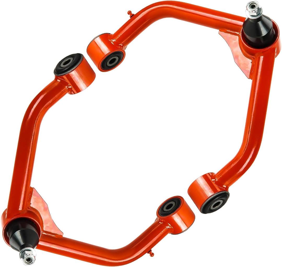 For 2-4" Lift Vehicles Front Upper Control Arms w/Ball Joint Compatible with 2011-2022 Ram 1500 2WD 4WD Suspension Control Arms Red, Extra 2 Ball Joints for Replacement