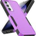 for Samsung Galaxy S23 FE Case: Dual Layer Protective Heavy Duty Cell Phone Cover Shockproof Rugged with Screen Protector - Military Protection Bumper Tough - Samsung Galaxy S23 FE 5G 2023, Purple (Purple (PC) + Black (TPU))