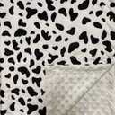 Baby Blanket for Boys Girls Super Soft Double Layer Minky with Dotted Backing Cute Cow Crib Receiving Blanket Bed Throws for Newborns Nursery Stroller Toddler 30 x 40 Inch (Black White Cow)