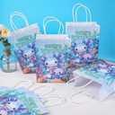 TAKEALOOKO 16 Pcs Axolotl Party Favor Bags - Axolotl Birthday Gifts Bags with Wrap Paper, Blue Cartoon Amphibian Themed Candy Goodie Bag for Kids Birthday Baby Shower Parties Supplies