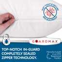 Guardmax Jersey Knitted Pillow Protector with Zipper King Size - 2 Pack - 100% Waterproof, Bed Bug Proof, Dust Mite Proof, & Hypoallergenic Pillow Covers - Premium Zippered Pillow Cases. (20 X 36)