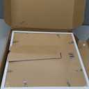 12x12 White Picture Frame set of 3, Made of Real Glass and Wooden Square Photo frame - Displays Picture 8x8 With Mat or 12 x 12 Without Mat, Desktop & Wall Collage Photo Frame