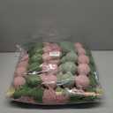 KaloKalo Macrame Wall Hanging Extra Large Handmade Tapestry Boho Decor Natural Cotton Rope Ball Textile Fiber Yarn Warm Wall Art for Livingroom Bedroom Wedding Party 35.4" L by 33.8" H - Pink Green