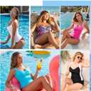 RELLECIGA Women's Tummy Control Tankini Top Twist Bathing Suit Top Ruched Swimsuit (White, M)