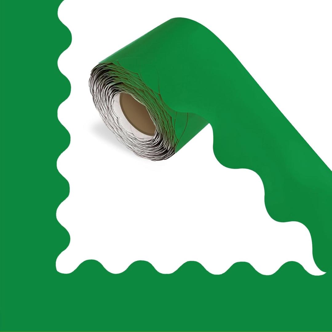 69Feet Bulletin Board Borders,Classroom Decor,Suitable for Poster Boards,Whiteboard,Wall Decoration,Party,Decoration with Classroom Border Panels(Green)