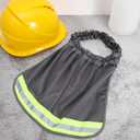 Hard Hat Neck Shade, Reflective Mesh Neck Shield for Outdoor Construction Workers, Polyester (40X30X3CM, Grey)