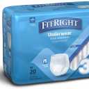 FitRight Adult Incontinence Underwear, Heavy Absorbency, 3X-Large, 75"-94" Waist (20 Count)