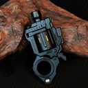 Metal Fidget Toys Adults Gun: Decompression EDC Fidget Spinner, Cool Stress Relief Spinner Ring for Finger, Best Steel Mini Toy Gift for Men (Black)