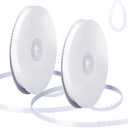Lyrow Picot Edge Ribbon 3/8" Width x 100 Yards Picot Edge Satin Ribbon White Double Face Satin Ribbon DIY Ribbon for Wedding Leis Crafts Gift Wrapping School Supply Teacher Gifts