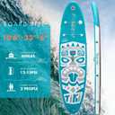 FunWater Inflatable Stand Up Paddle Board with Beginners SUP Accessories | 10'6'' SUP,Anti-Slip EVA Deck,400lbs Capacity/Big Fin，Inflatable Paddle Boards for Adults & Youth of All Skill Levels