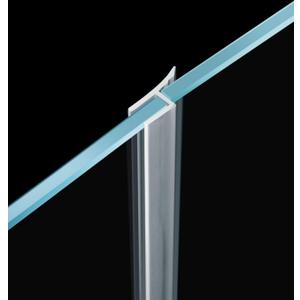 Glass Door Side Seal Strip 100 Inch Frameless Shower Door Sweep for 5/16" Framelss Glass Door
