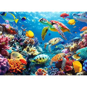 500 Piece Puzzle for Adults, Turtle Jigsaw Puzzles, Sea Animals Puzzles 500 Pieces, Birthday and Barious Holiday Party for Family Kids and Adults, Funny Puzzle for Adults, 20.5x15 in