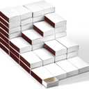 60 Pcs Blank Matches Containers DIY Storage Boxes for Guests Wedding Bridal Shower Baby Shower Halloween Party Favor (No Matches Included) (White,2.24 x 1.42 x 0.59 Inches)