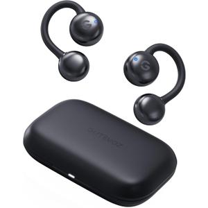 Q87 Open-Ear Headphones, IPX4 Sweatproof, LED Lights,Rotatable Ear Hooks, 8H Playtime + 35H with Charging Case, Multipoint Connection,Bluetooth 5.3 Earbuds for Sport,Running,Workout Fitness