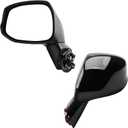 Dasbecan Left Driver Side Door Mirror Compatible with 2012-2015 Honda Civic Power Glass Manual Folding Replace# HO1320261, 76252TR0A01-PFM, 76258TR6C01-PFM,76251TR0A01ZD,76258TR3A01 Black 3PINS