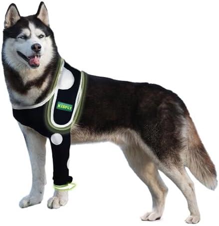 Dog Elbow Brace Protector Prevents Elbow Hygroma, Dysplasia, Arthritis, Elbow Calluses, Pressure Sores and Shoulder Dislocation, With Reflective Material Makes Night Activities Safer- Left Leg L