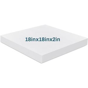 Frienda 1 Pack 2 x 18 x 18 Upholstery High Density Craft Foam Sheets Replacement Square Cut to Size Cushion Chair Padding, Suitable for Shipping, Packing, Cushion Foam, Mailing, Cosplay