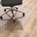 Floor Protector PVC Transparent Extra Large Vinyl Plastic Carpet Protector - Clear Floor Runner/Carpet/Hard Wood Floor Protector, Skid-Resistant Desk Mat, 96"x57"