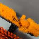 LivTee 32" Extendable Ice Scraper & Snow Brush for Car Windshield, 360 Rotating Snow Removal Tool for Cars, Trucks & SUVs, Automotive Winter Essentials & Car Accessories for Men, Orange