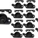 QCAA Steel Window Sash Lock, CTC 2", Matte Black, 12 Pack, Made in Taiwan