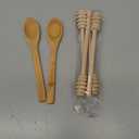 8PCS Wooden Honey Dipper Set, 6.2 Inch Honey Dipper Sticks Honey Spoon, Mini Honeycomb Stick for Evenly Drizzling Honey Over Food and Wedding Party Gift