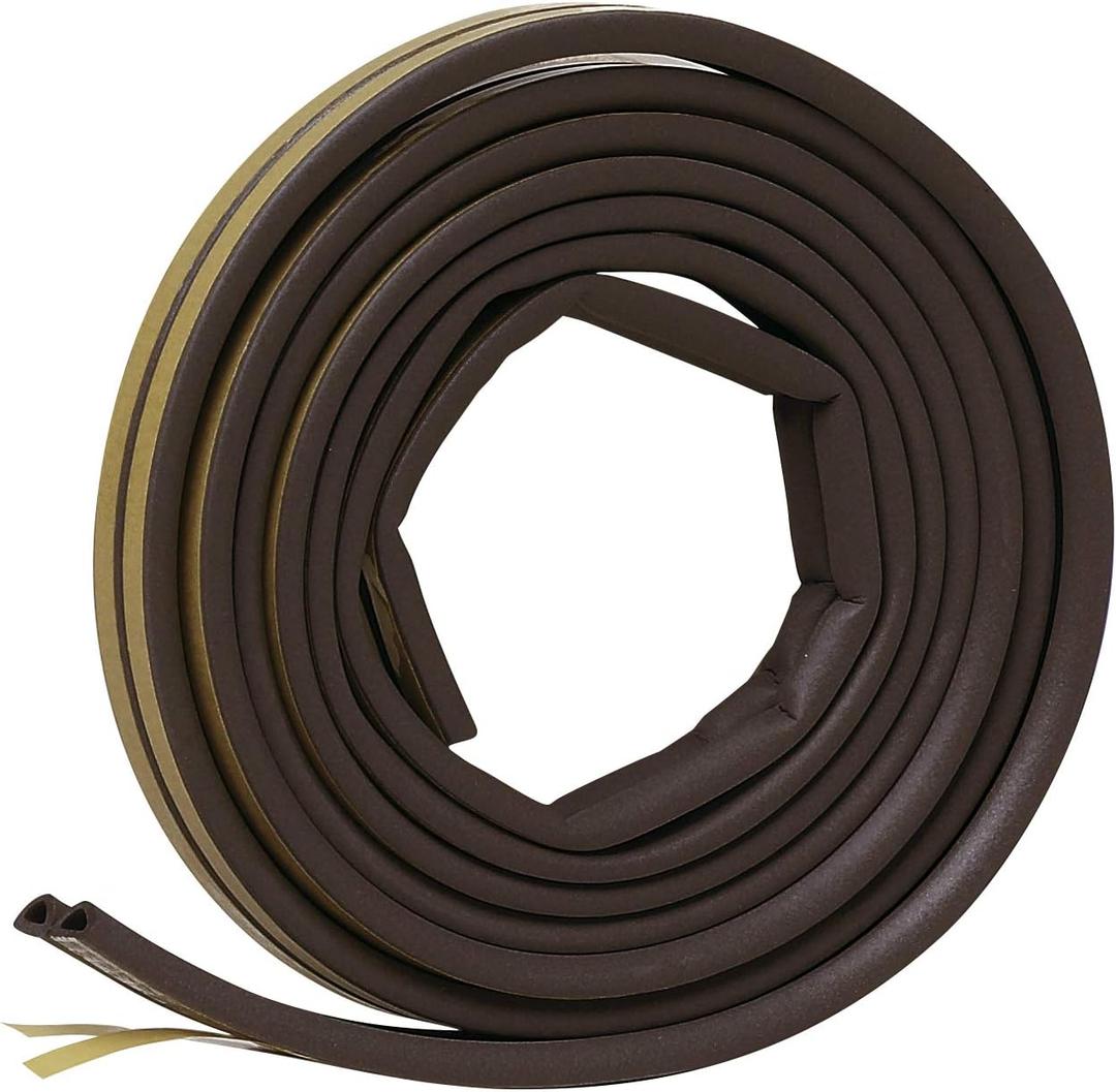 Frost King P D-Section Rubber Self-Stick Weatherseal Tape, 5/16" W, 1/4" T, 17 ft L, Brown Frost King P D-Section Rubber Self-Stick Weatherseal Tape, 5/16" W, 1/4" T, 17 ft L, Brown