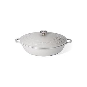 Nuovva Dutch 5.5-Quart Cast Aluminum Oven Pot with Lid, Grey 