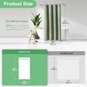 Dynamene Stall Fabric Shower Curtain - 36x72 Waffle Weave Weighted Cloth Shower Curtains for Bathroom, Neutral Heavy Duty Hotel Spa Luxury Bath Curtain Set with 6 Plastic Hooks,Sage Green