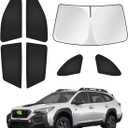 Canvcle Sunshades for 2020-2025 Subaru Outback Accessories Windshield Sun Shade Side Rear Window Shade Cover Sun Visor Shield Privacy Protection Keep Vehicle Cool Black 7PCS