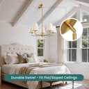 KAISITE Modern Gold Chandelier 5-Light Farmhouse Chandelier for Dining Room Industrial Dining Kitchen Light Fixture Over Table Ceiling Chandelier for Bedroom Living Room Foyer Entryway