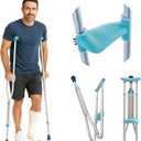 Foldable Ergonomic Crutches Adjustable, Lightweight Crutches with Ergonomic Grips Compact, 3X Comfortable Support Fits 410 to 64 250 lb Capacity