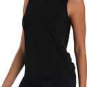 Women's Sleeveless Workout Tank Top Athletic Quick Dry Sports Shirt Loose Fit Gym Activewear for Running Yoga Summer (Black, M)