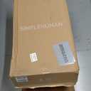 simplehuman 45 Liter / 12 Gallon Rectangular Kitchen Step Trash Can with Soft-Close Lid, Black Plastic