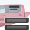 Louvers Ventilation Panel Compatible with 2019-2026 Chevy Silverado GMC Sierra Crew Cab Vent Deflector Rear Window Breathable Panel Replacement for 2019-2026 Chevy Silverado Accessories