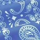 MECH-ENG Mens Paisley Shorts Workout Boxing Running Shorts Bandana Boho Lightweight Drawstring (Blue, XS)