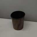 Wood Grain Trash can 1.83 Gallon Plastic Wastebasket Small Round Open Top Garbage Bin for Home Office Bathroom Living Room