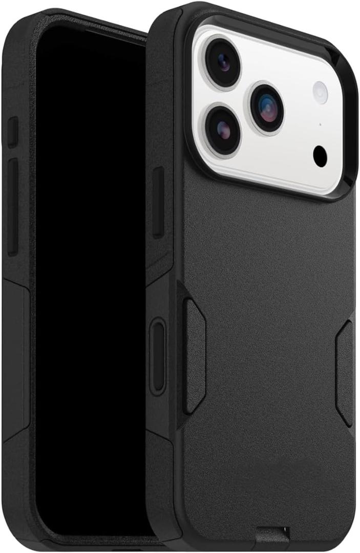 Commuter Case Compatible with Samsung iPhone 17 PRO MAX Commuter Black Phone Case for iPhone 17 PRO MAX Dual Layer, Slim & Tough, with Port Protection