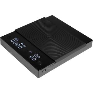 TIMEMORE Coffee Scale Basic 2.0 Electronic Espresso Scale with Water Flow Rate and Timer Function, Free Switching of Ounce/kg Units, Digital Scale for Kitchen/Baking/Cooking, Black