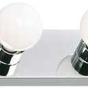 Design House Vanity Lighting, Steel Construction, 4 Vanity Lights, Dimmable, Uses four 60W Bulbs, Polished Chrome, 24.0 In. W x 4.3 In. H x 2.0 In. D, 500892